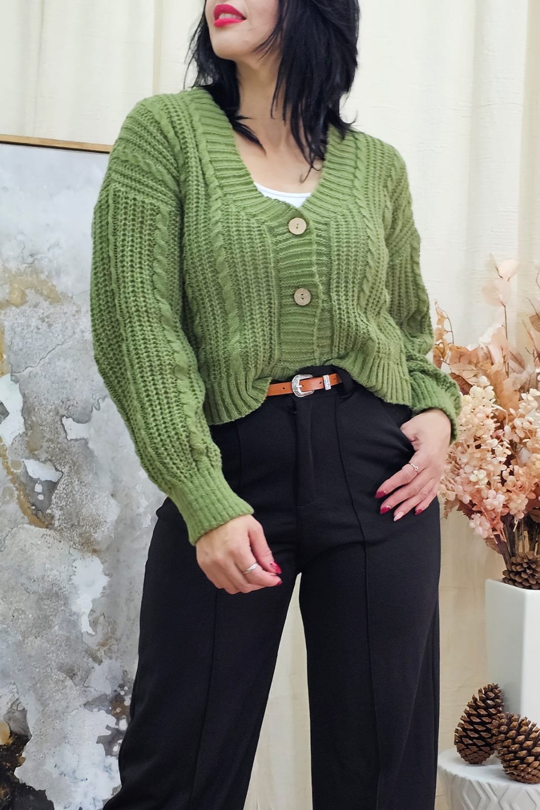 Cardigan de lana Premium