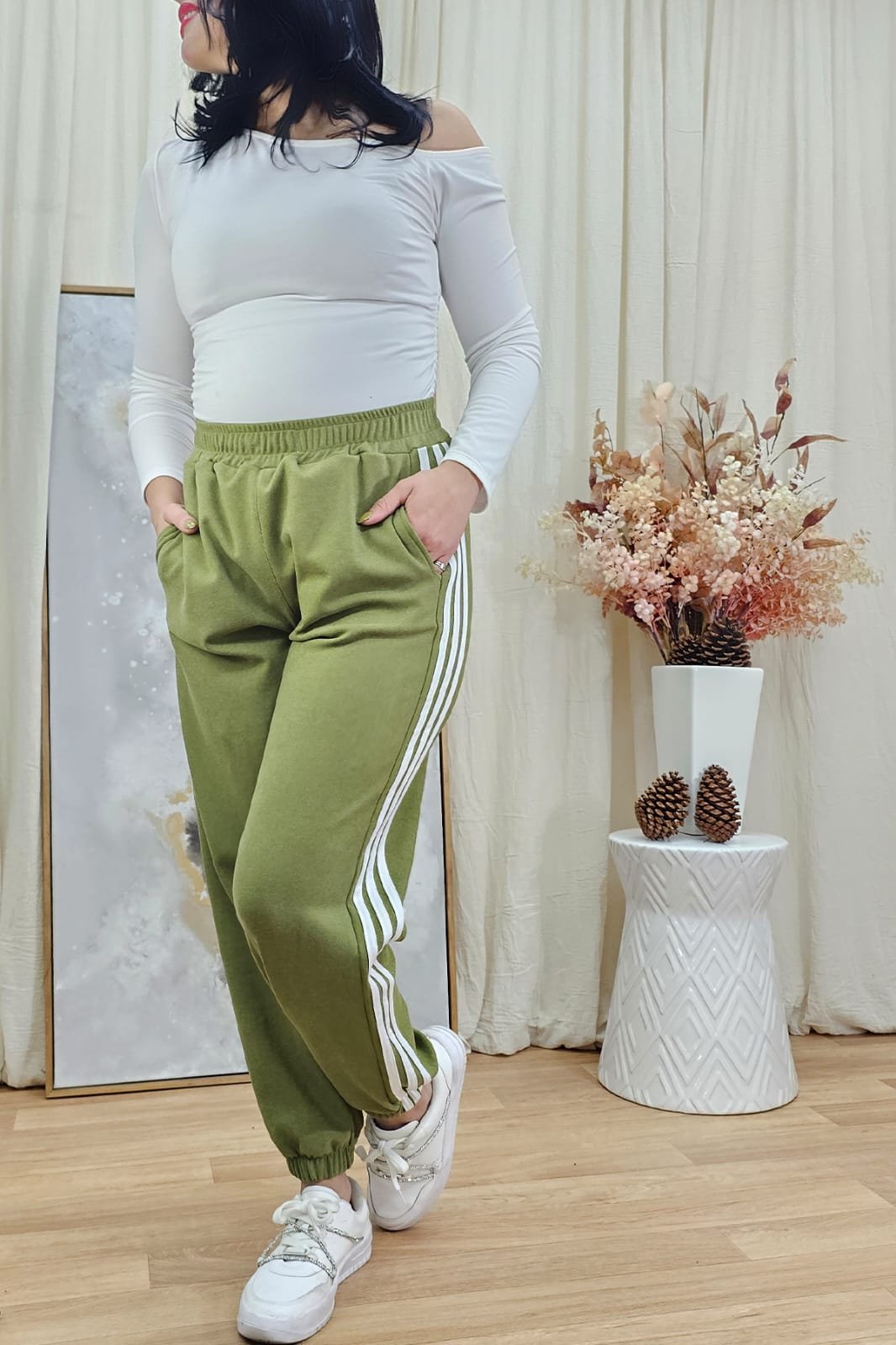 Pantalón babucha Darlon Premium 3 tiras malaga