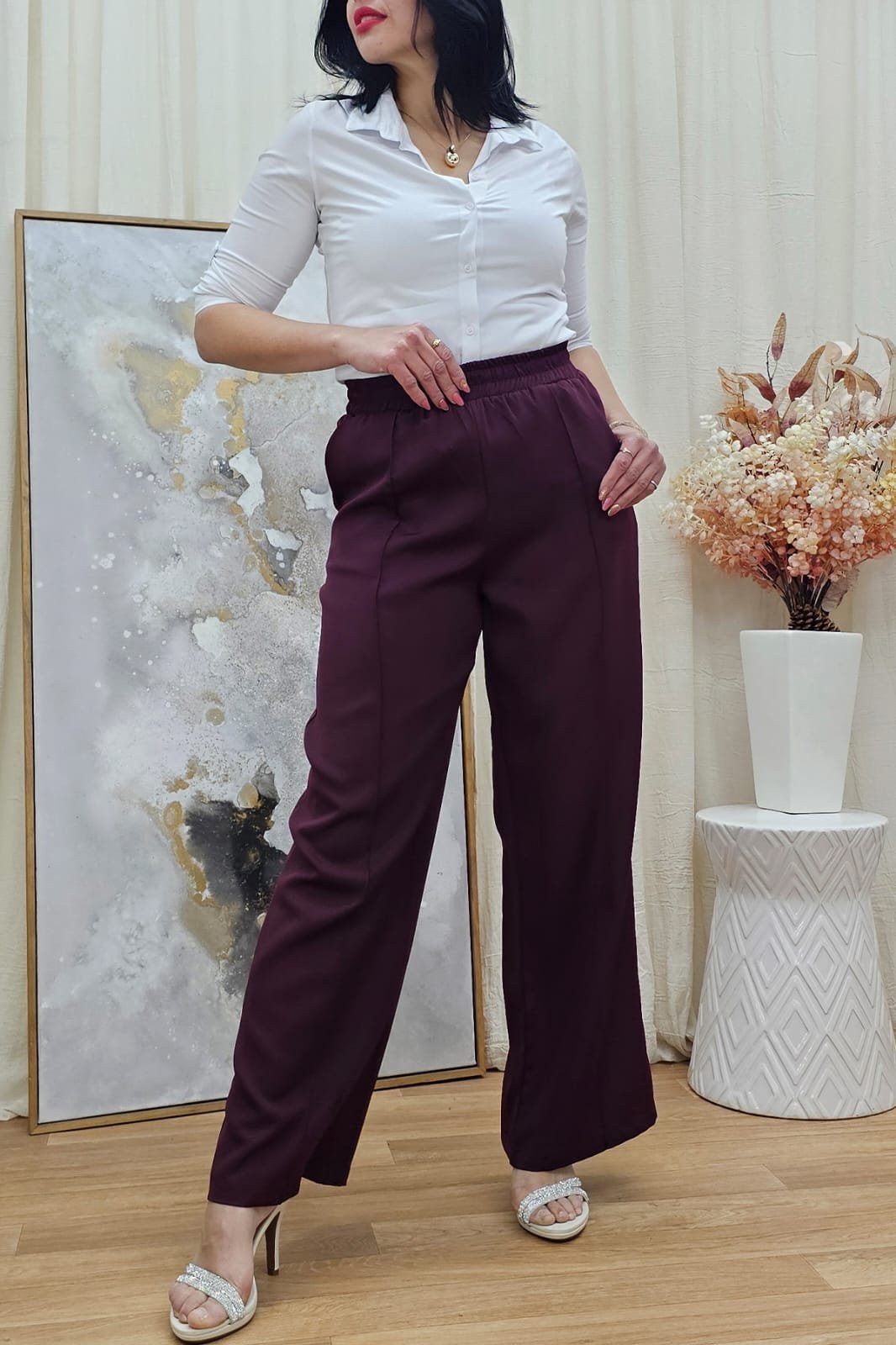 Pantalón sastrero con elastico y pinzas Boston
