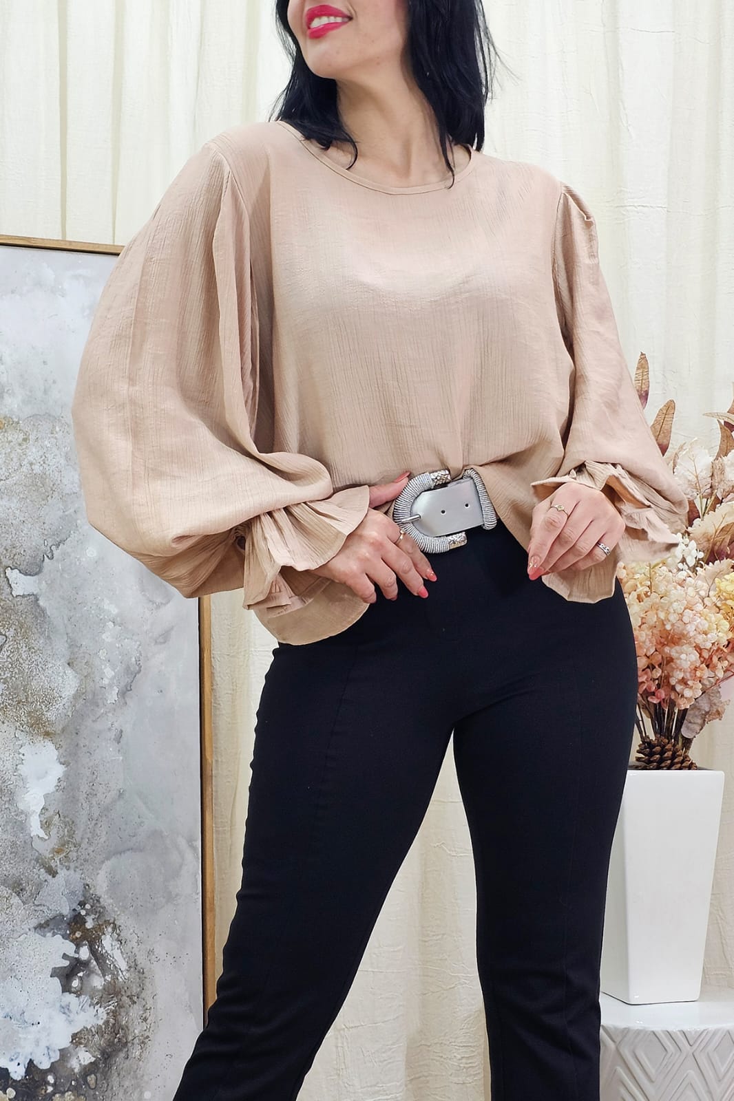 Blusa manila con puño/elastico Rocio
