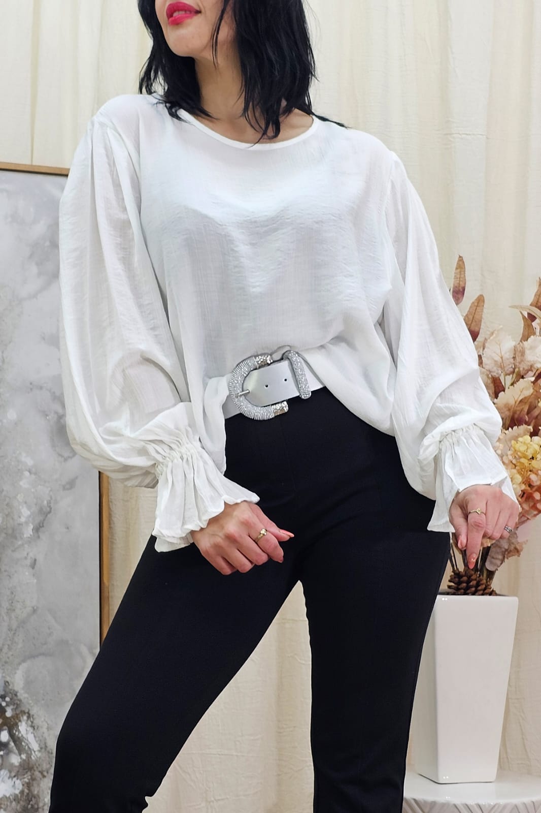 Blusa manila con puño/elastico Rocio