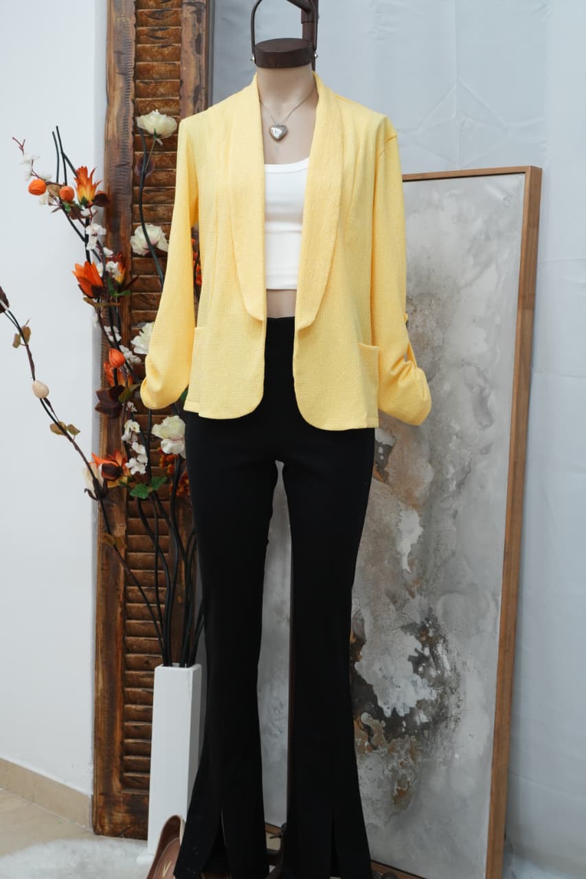 Blazer entallado bambula  hawaiana con Gliter Margot