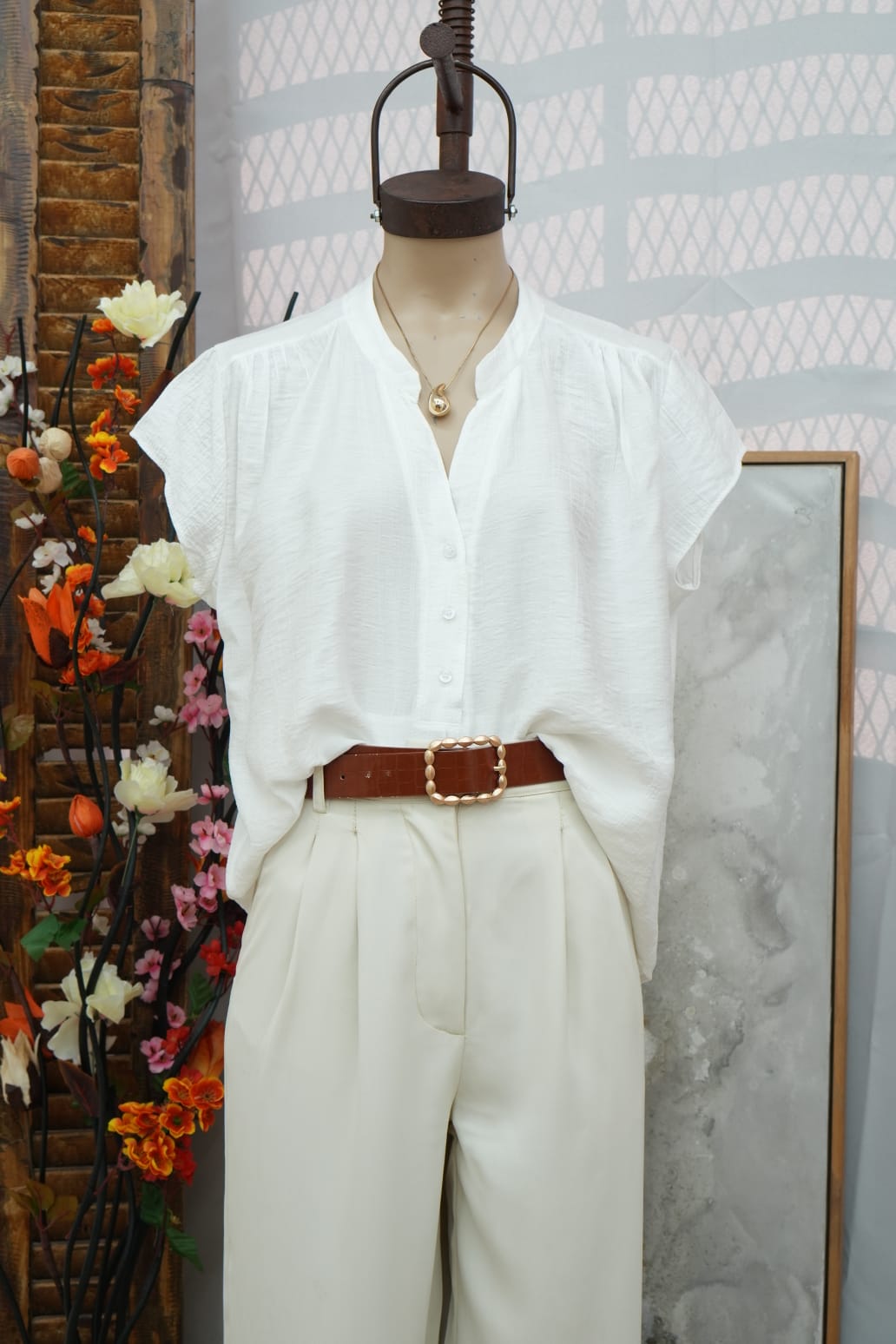 Camisola cuello mao manila star