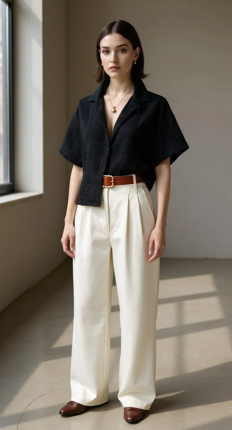 Camisa manga china de lino Loidy