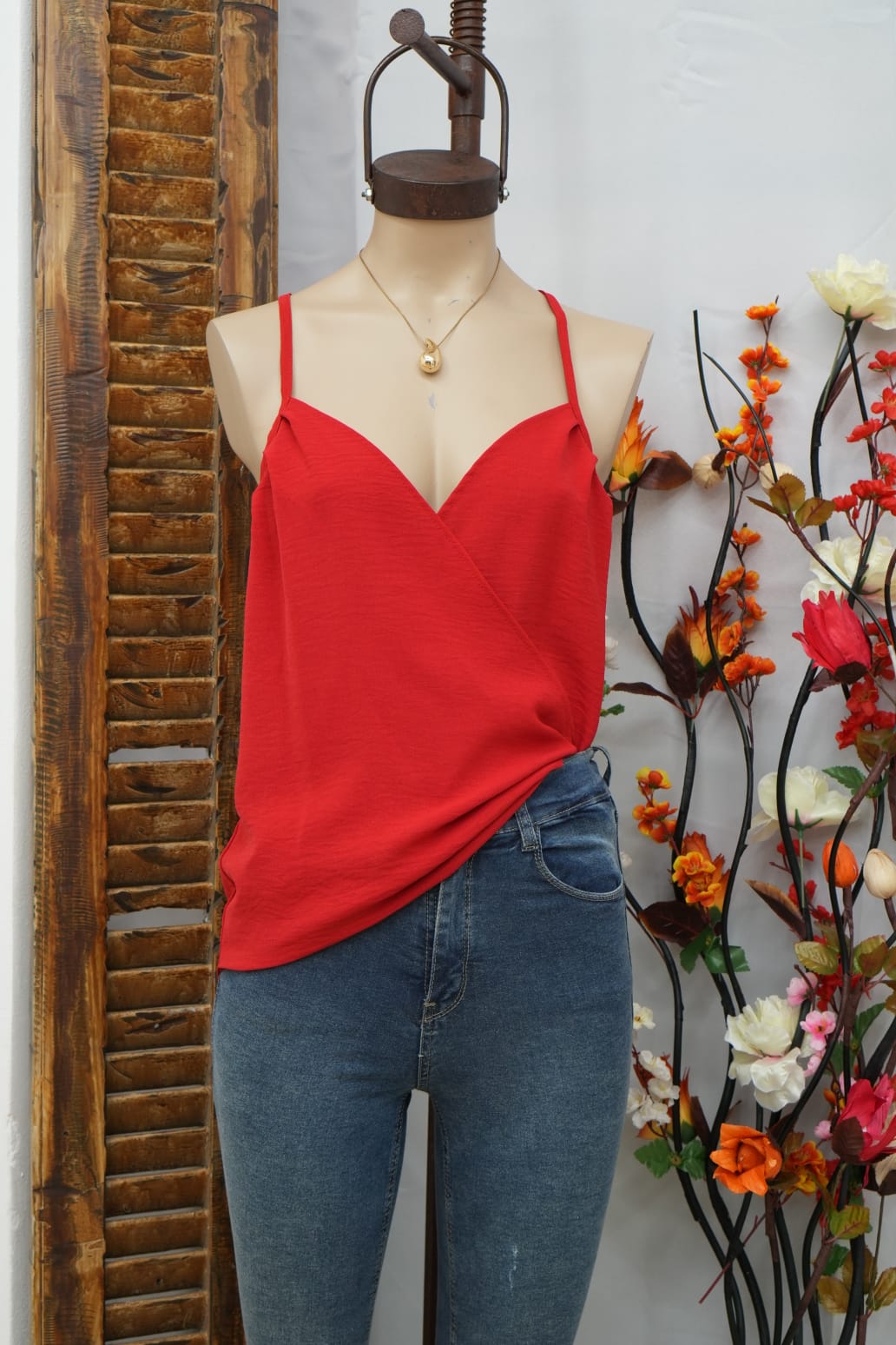 Musculosa de cey cruzada Rosa