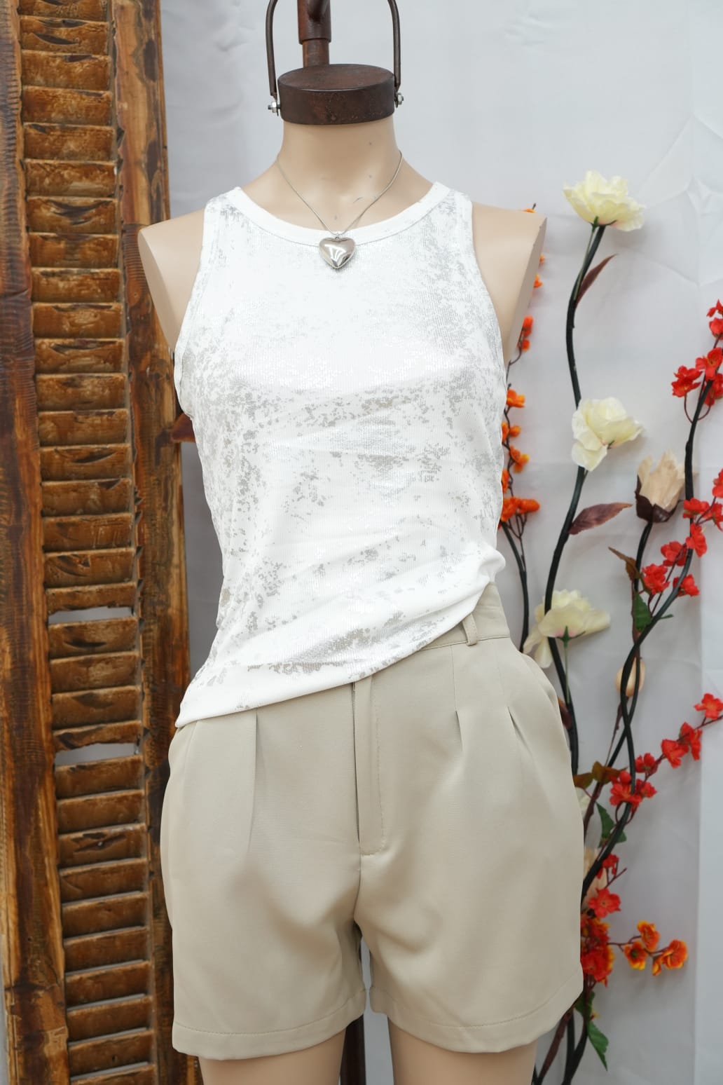 Musculosa  morley Rústico plateada Vaiolet