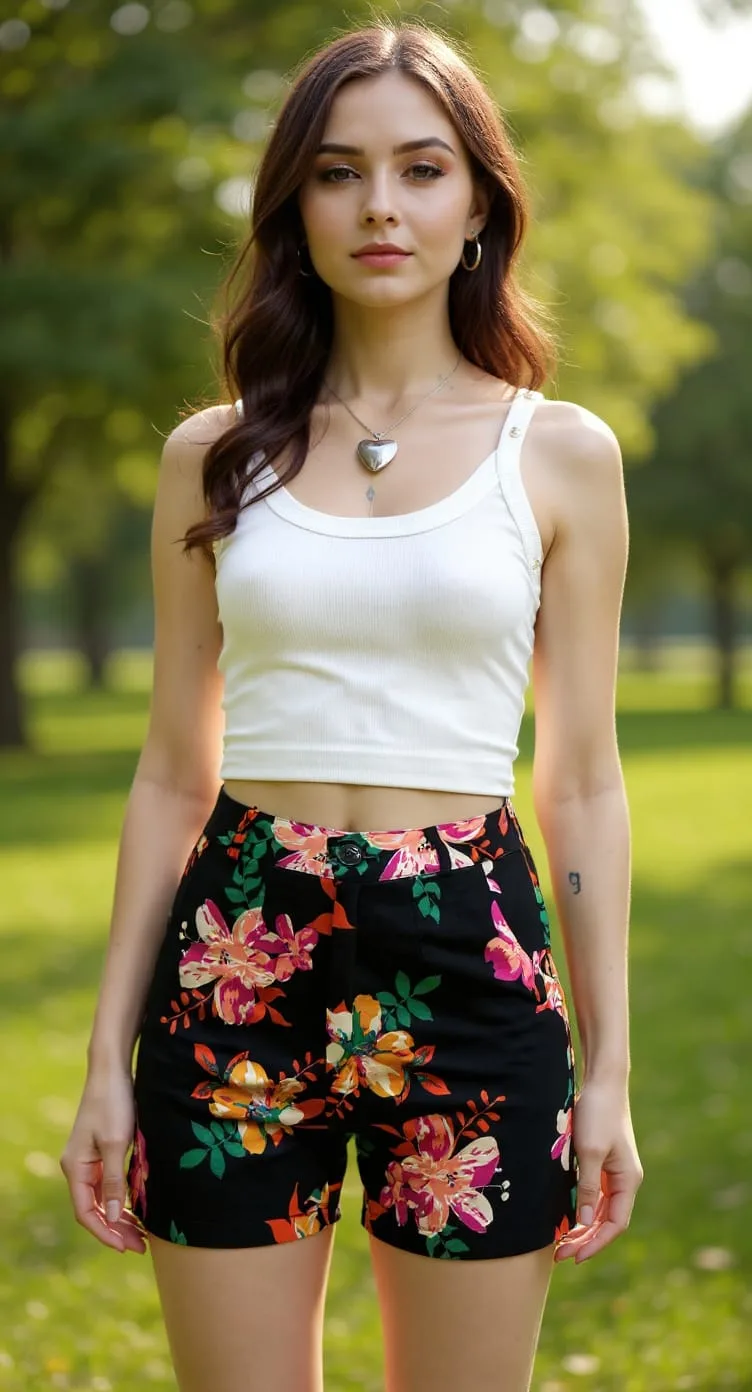 Short de Bengalina estampada sastrero Leti