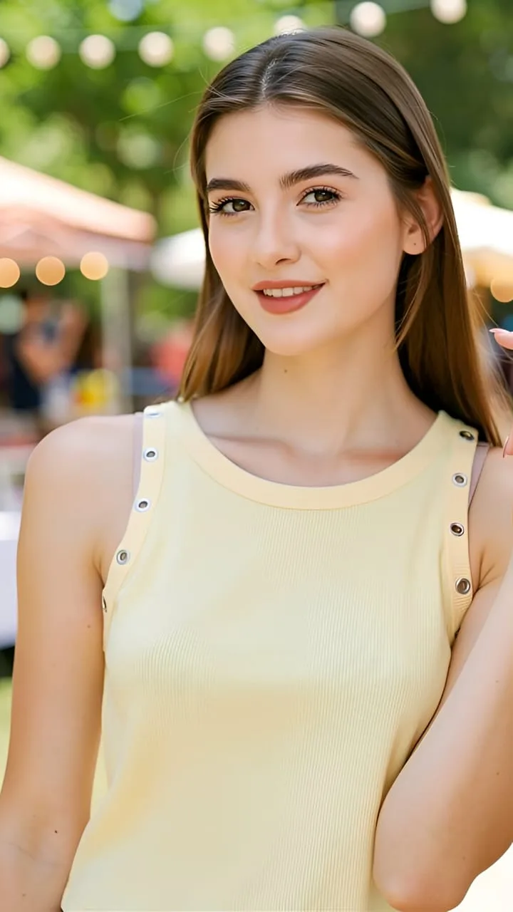 Musculosa morley con arandelas en los hombros luli