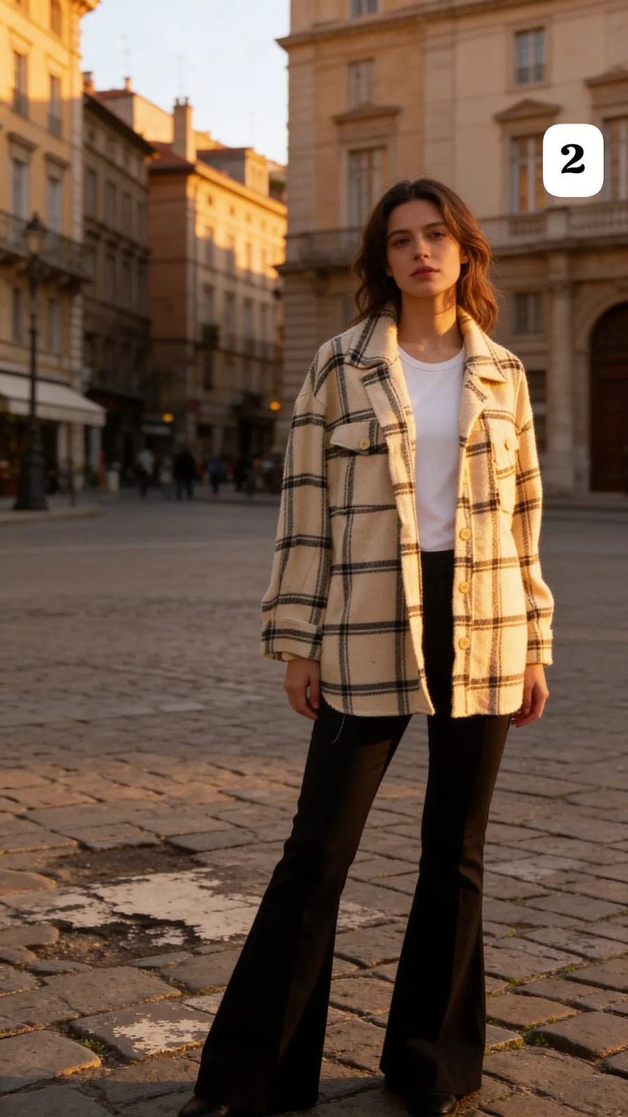 Camisaco de paño  cuadrille dos bolsillos sol [PARTE1]