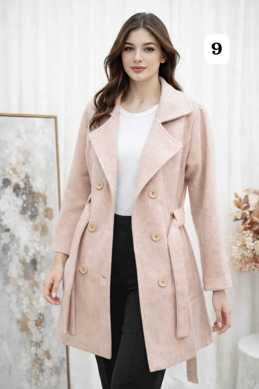 Alternative view of Saco de paño Briana