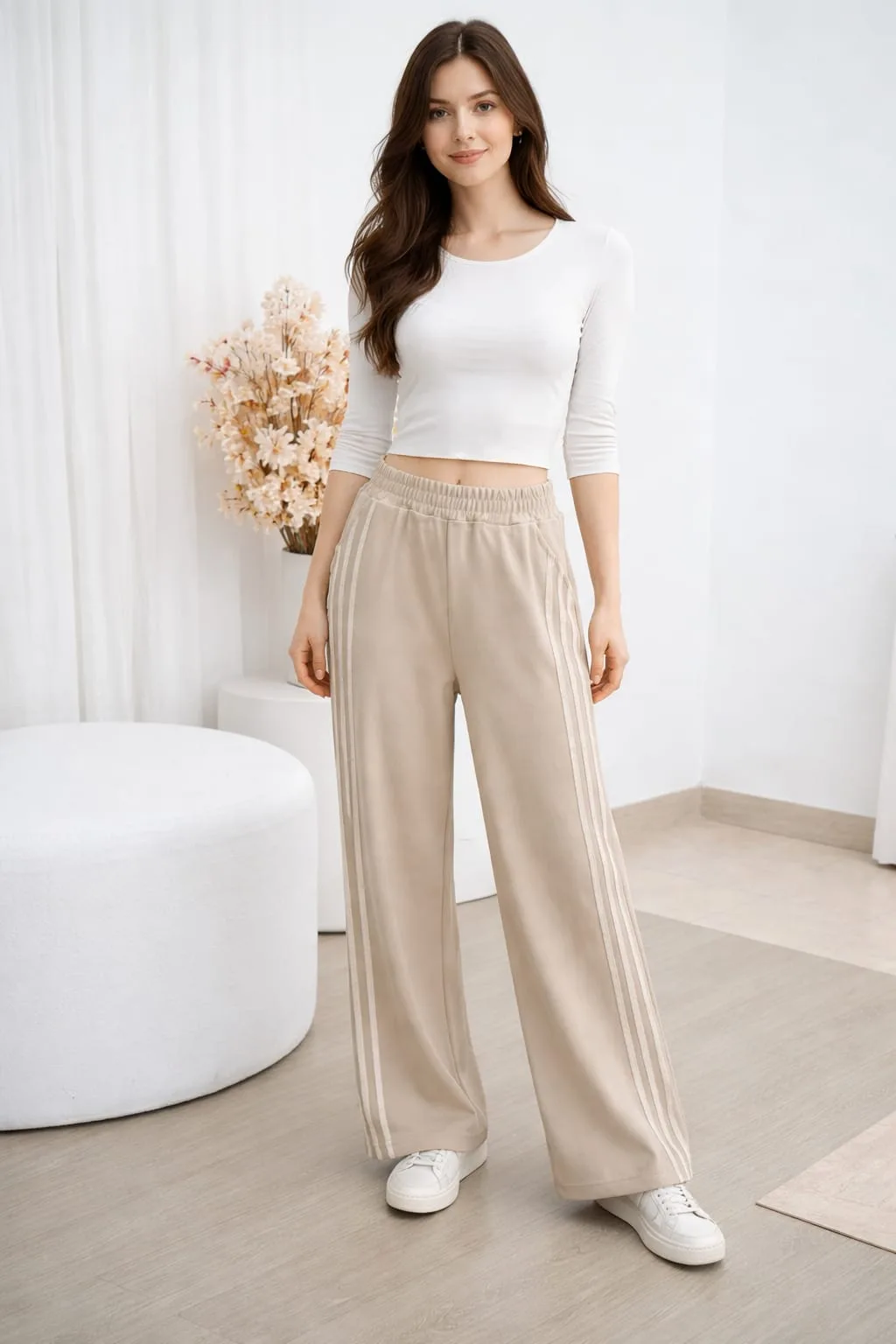 Pantalón de darlon 3 líneas al costado con y bolsillo