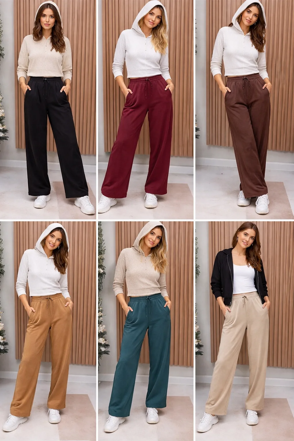 Alternative view of Pantalón  de darlon con cordón y puntera samanta