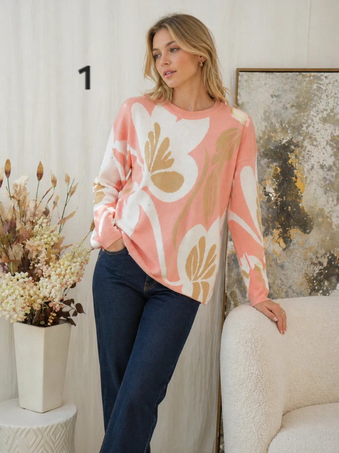 Sweater de bremer Estampado cuello redondo Malia