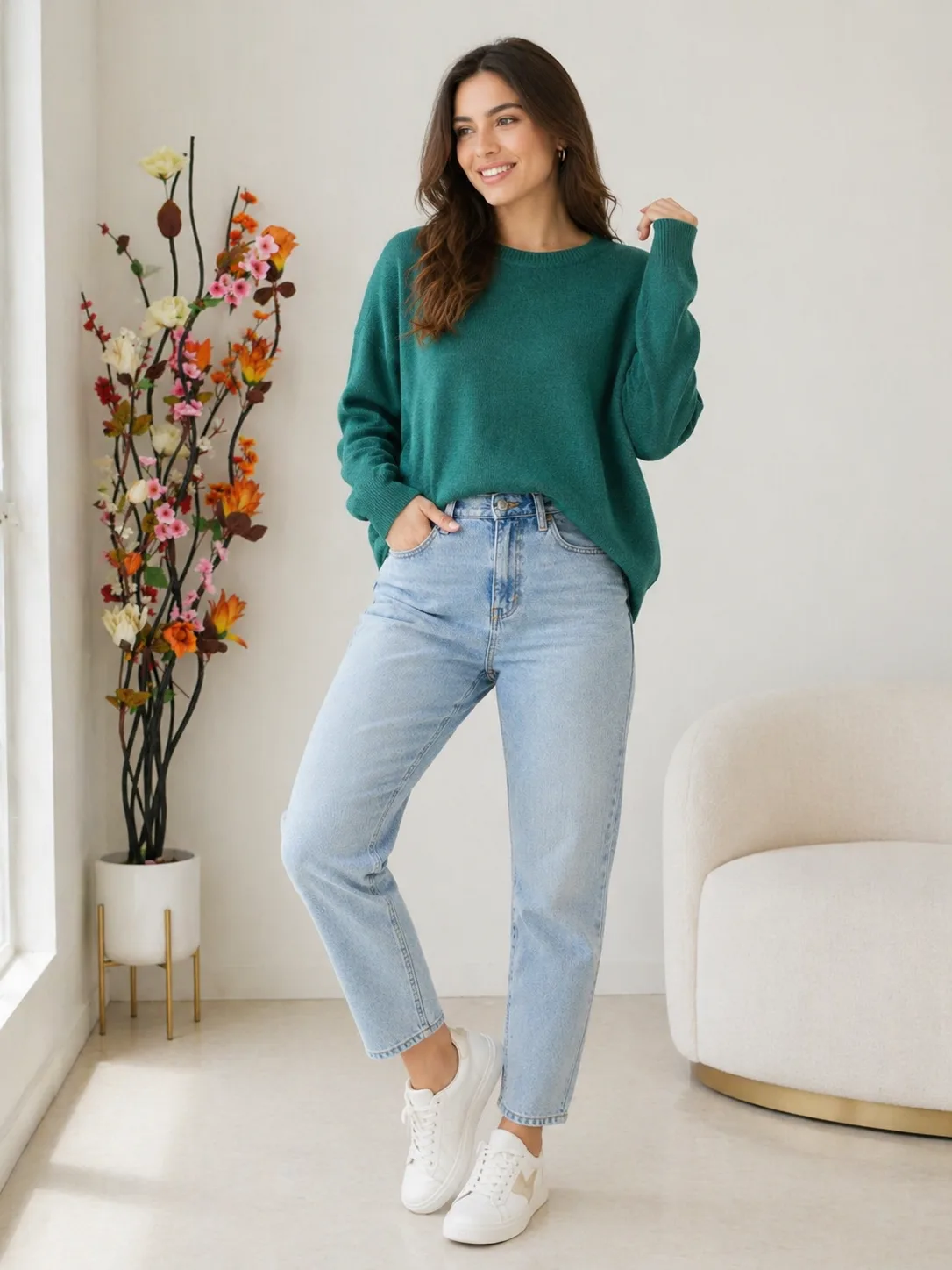 Alternative view of Sweater bremer Liso cuello redondo Sara