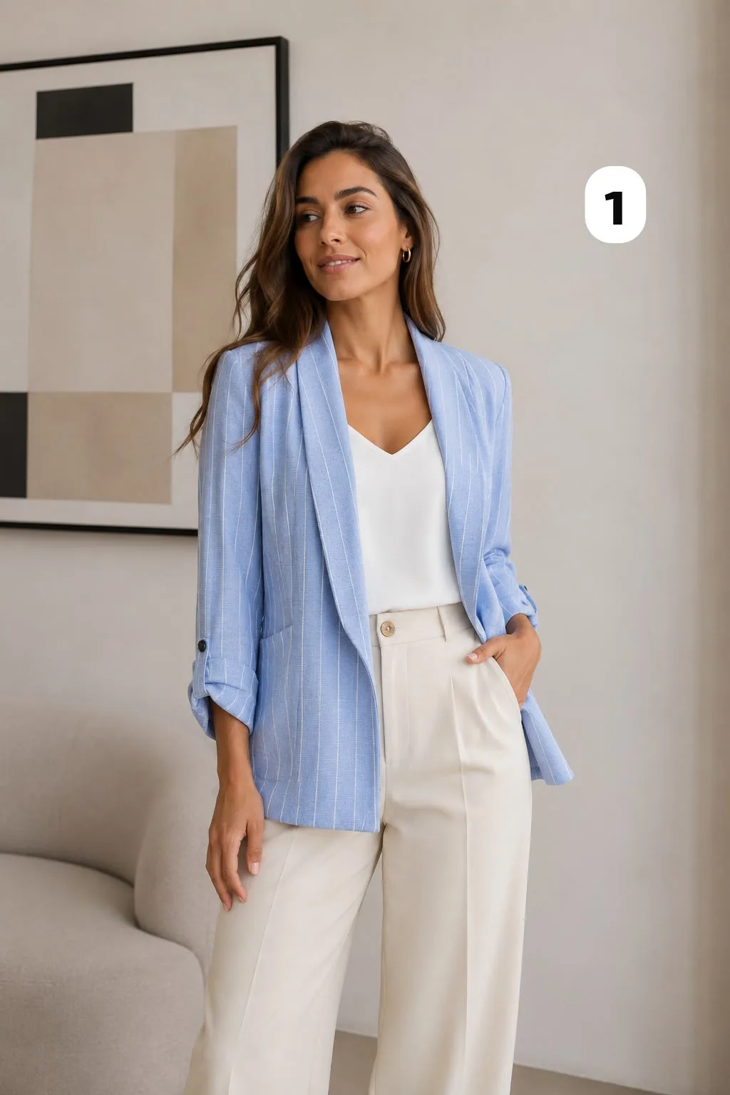 Blazer de lino Ornella