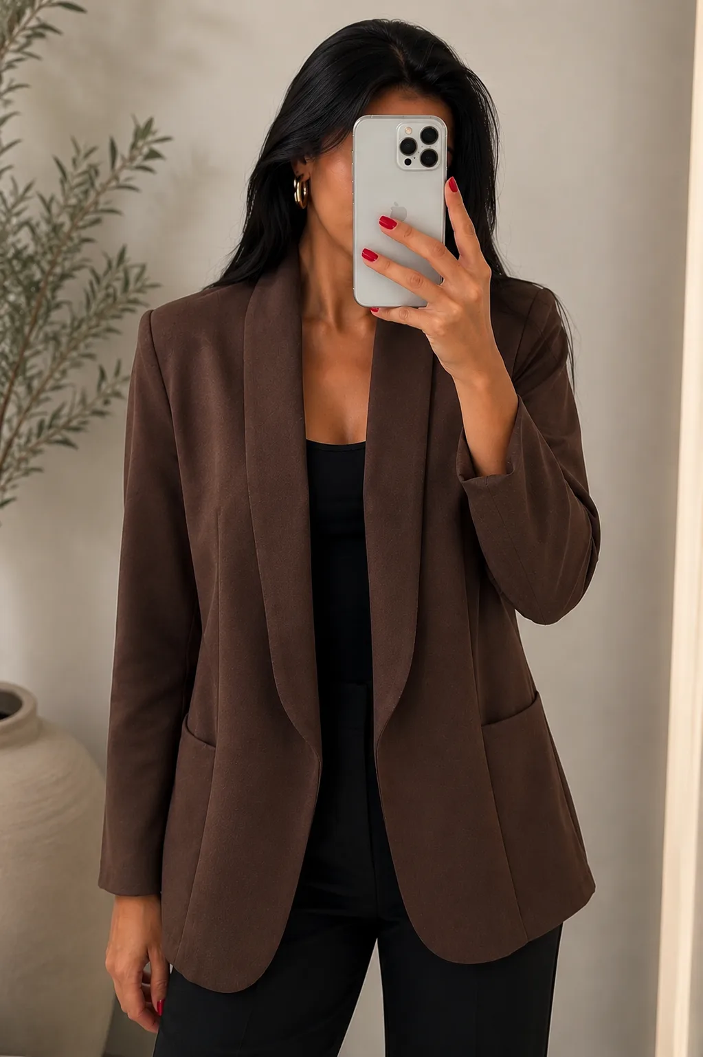 Blazer de crep clásico