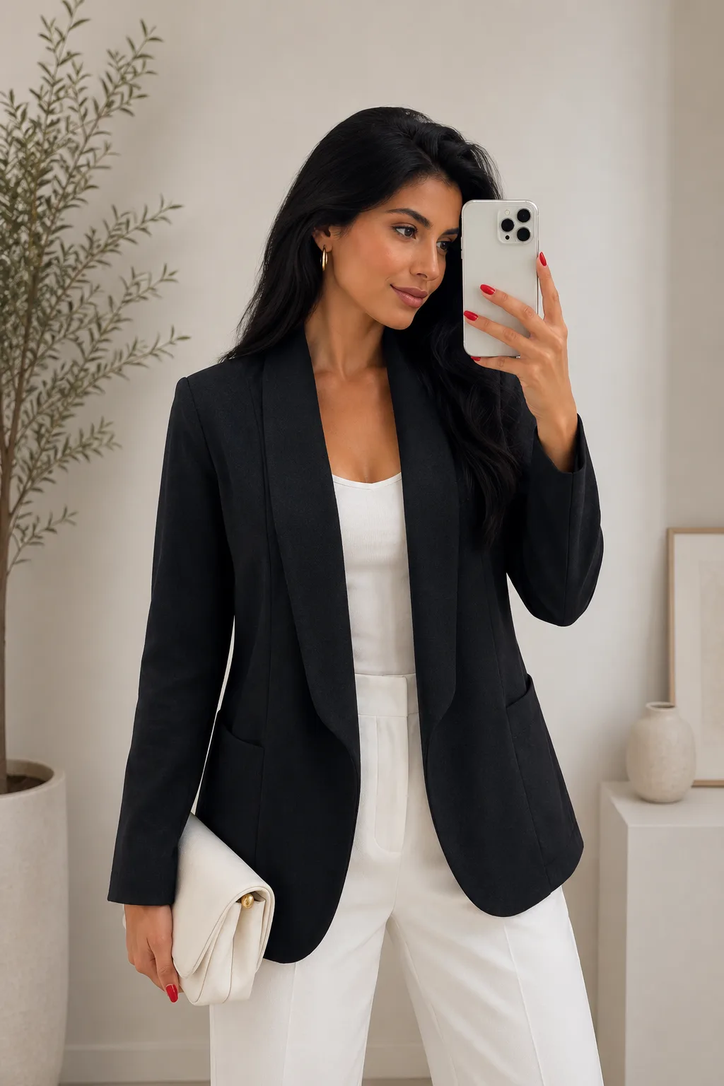 Alternative view of Blazer de crep clásico