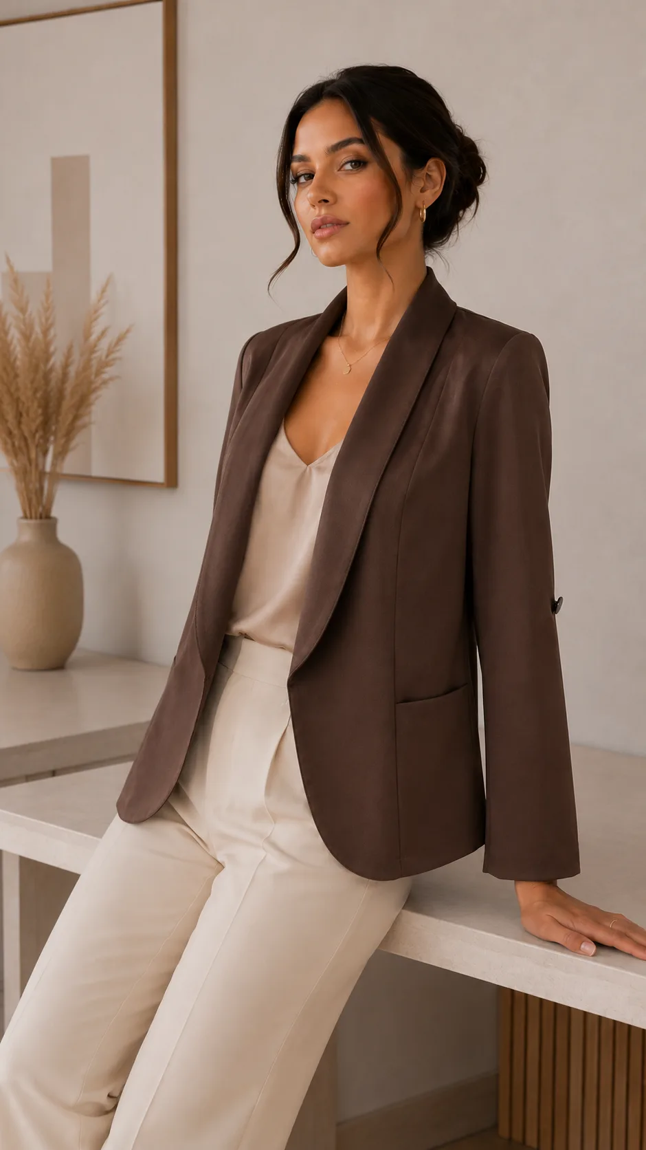 Blazer sastrero de tela Kate Yamila