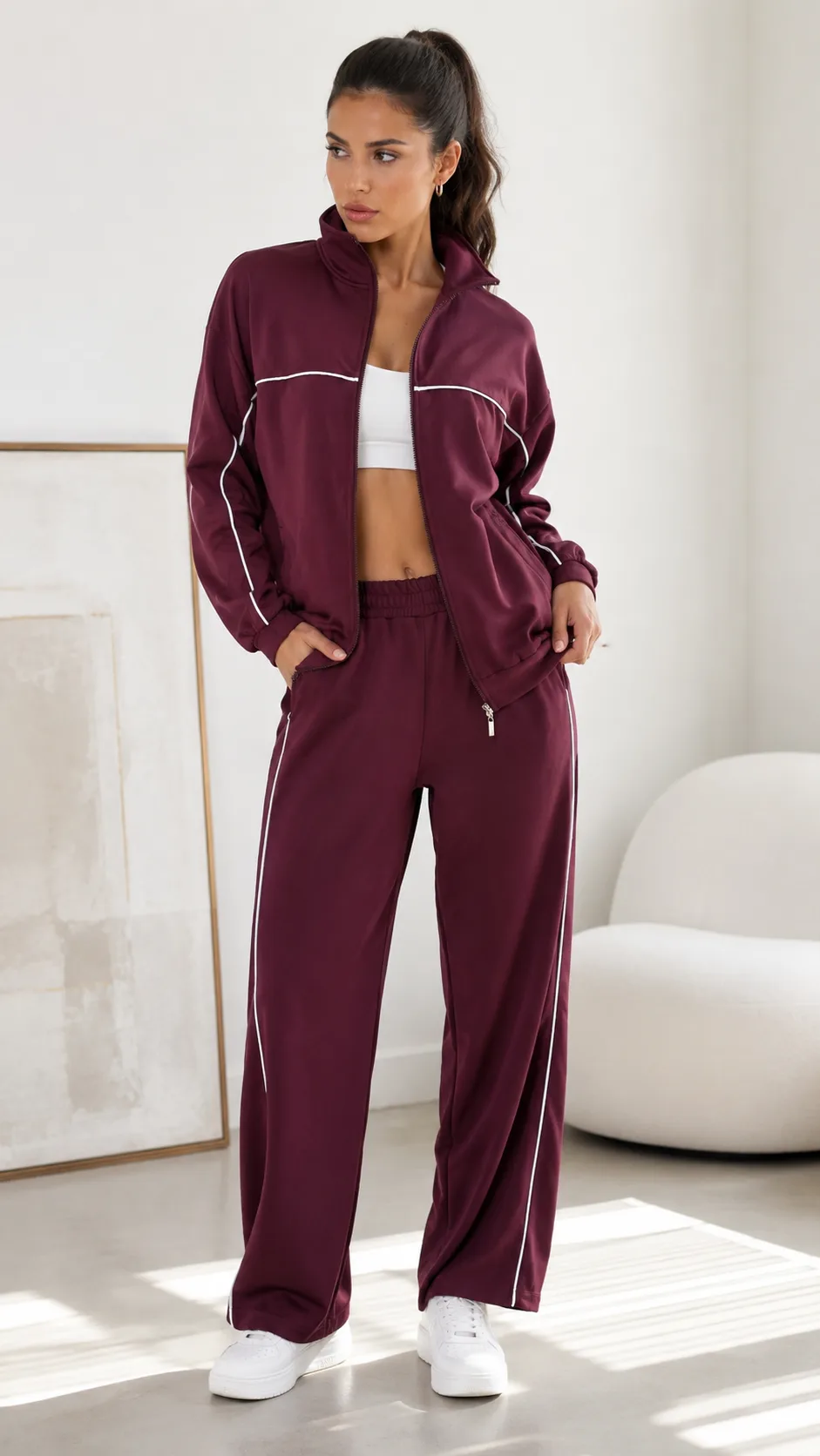 Alternative view of Conjunto Darlon premium con líneas blancas