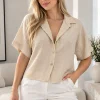 Camisa hawaiana surtidas lisas Carlota - Gaby Chic (foto 2)