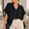 Camisa hombro caído escote V de Cey liso Tita - Gaby Chic (foto 4)