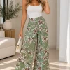 Maxi palazo con bolsillo y elástico atrás de lino estampado Marisa - Gaby Chic (foto 2)