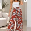 Maxi palazo con bolsillo y elástico atrás de lino estampado Marisa - Gaby Chic