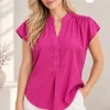 Camisa de Fibrana cuello mao - Gaby Chic
