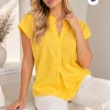 Camisa de Fibrana cuello mao - Gaby Chic (foto 2)