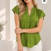 Camisa de Fibrana cuello mao - Gaby Chic (foto 6)