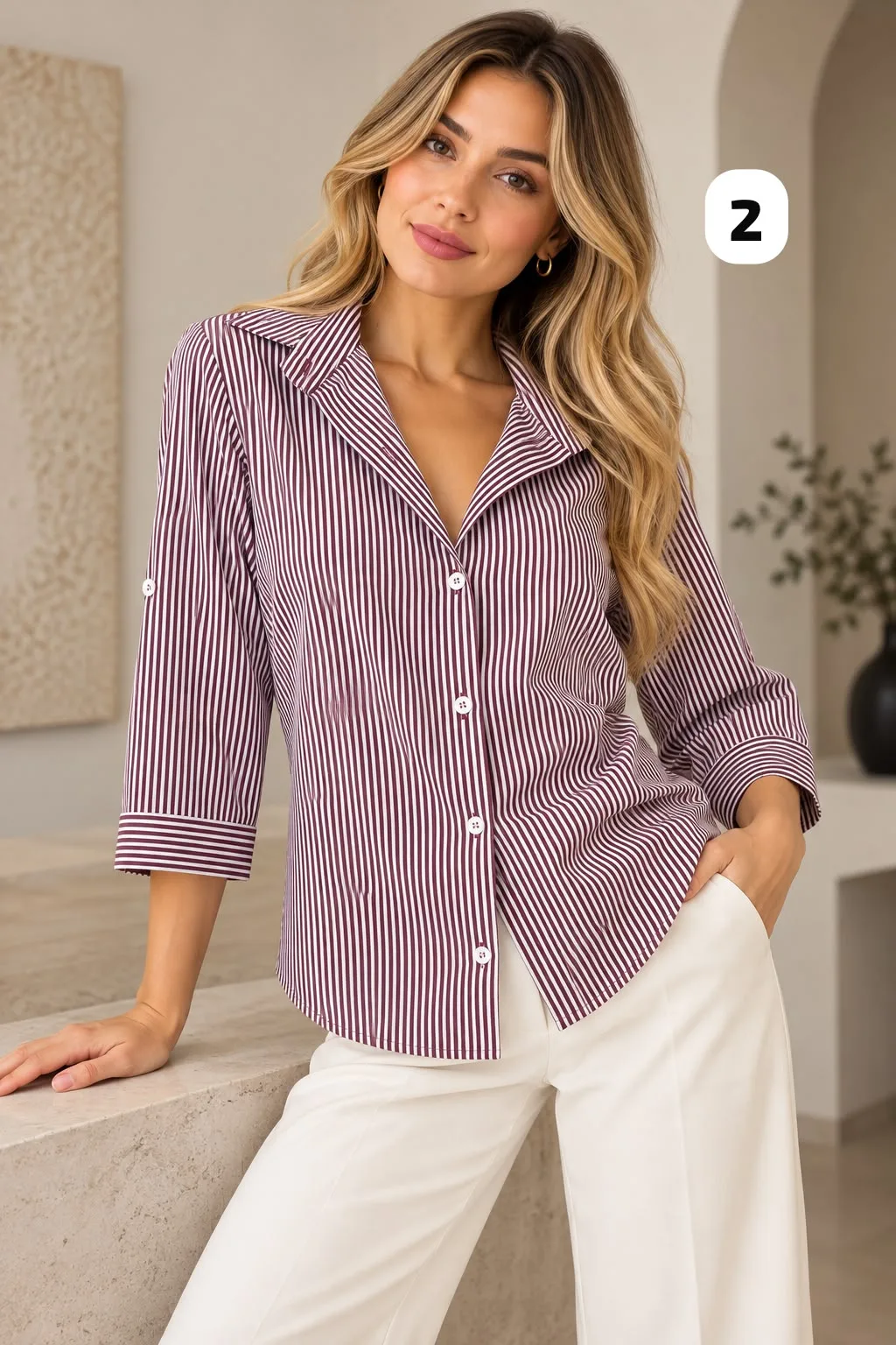 Alternative view of Camisa poplin rayada Noki [Parte2]