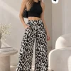 Maxi palazo de emilia estampada con bolsillo y elástico Mauri - Gaby Chic (foto 4)