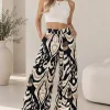 Maxi palazo de emilia estampada con bolsillo y elástico Mauri - Gaby Chic (foto 5)