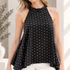 Musculosa cuello americano de satén premium estampado Nahir - Gaby Chic (foto 2)