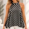 Musculosa cuello americano de satén premium estampado Nahir - Gaby Chic (foto 4)