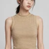 Musculosa modal viscosa rayada cuello alto - Gaby Chic (foto 2)