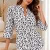 Camisa cuello mao 3/4 de Athenas estampada Leandra - Gaby Chic (foto 5)