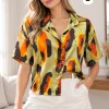 Camisa hawaiana de saten Estampado Premium Kuru [PARTE1] - Gaby Chic (foto 2)