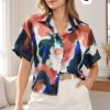 Camisa hawaiana de saten Estampado Premium Kuru [PARTE1] - Gaby Chic (foto 3)