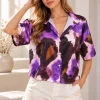 Camisa hawaiana saten estampado Premium Kuru [PARTE2] - Gaby Chic