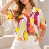 Camisa hawaiana saten estampado premium Kuru [PARTE3] - Gaby Chic (foto 8)