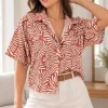 Camisa hawaiana de lino estampado con bolsillos Eri - Gaby Chic (foto 4)