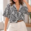 Camisa hawaiana de lino estampado con bolsillos Eri - Gaby Chic (foto 5)